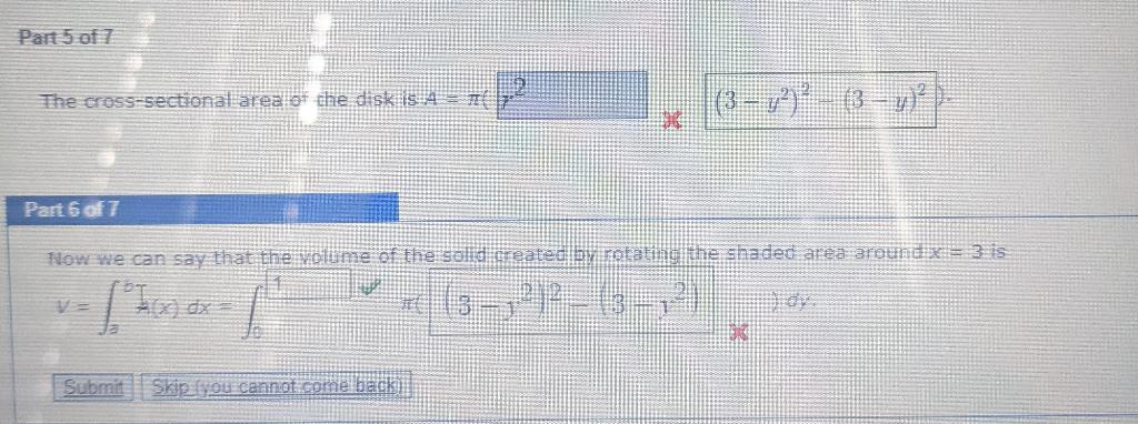 Solved Tutorial Exercise Consider the solid obtained by | Chegg.com