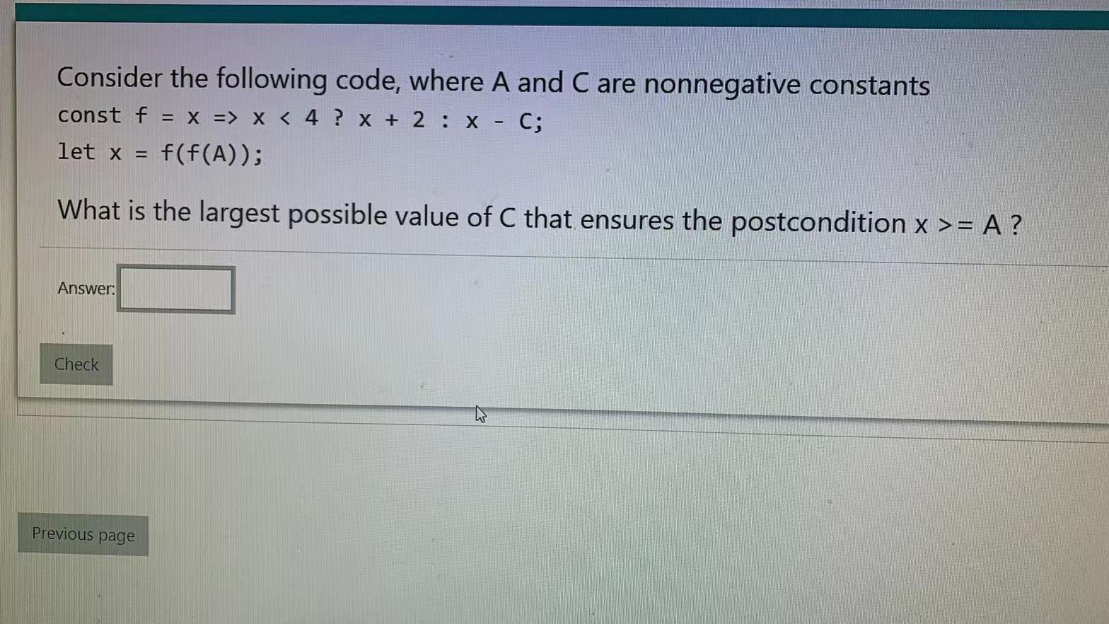 Solved Consider the following code, where A and C are | Chegg.com