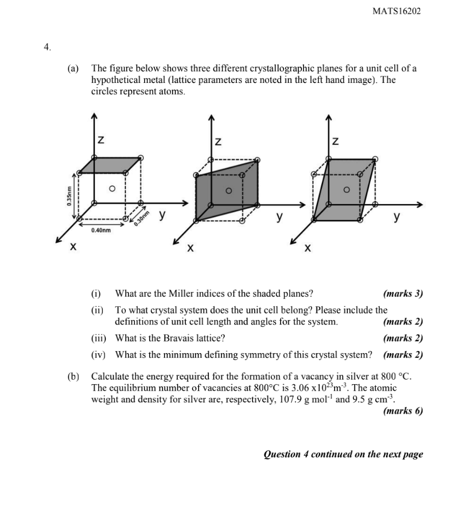 Solved 4. MATS16202 (a) The figure below shows three | Chegg.com