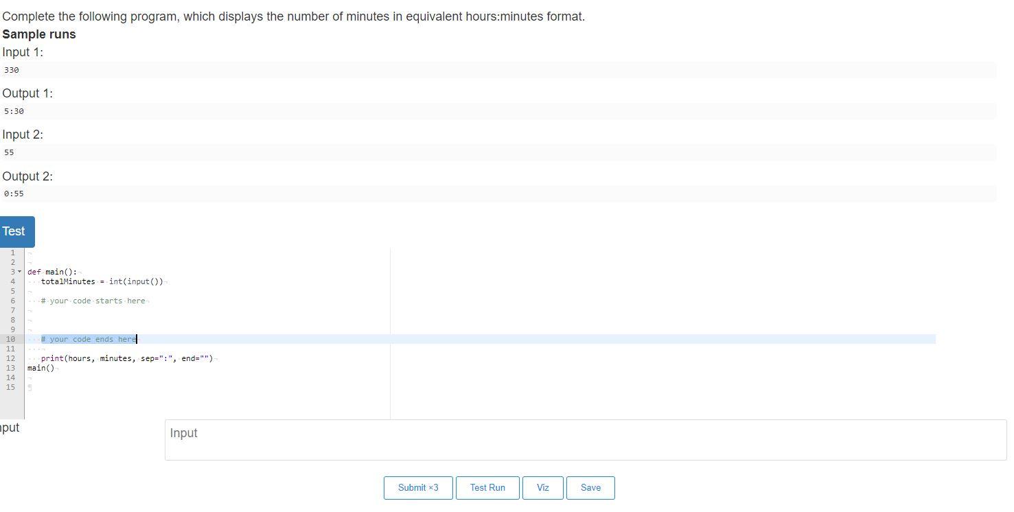 Solved Complete the following program, which displays the | Chegg.com