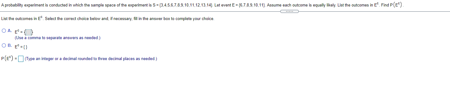 Solved A probability experiment is conducted in which the | Chegg.com