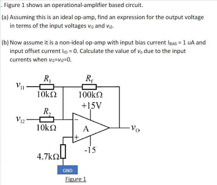 Solved Figure 1 Shows An Operational-amplifier Based | Chegg.com