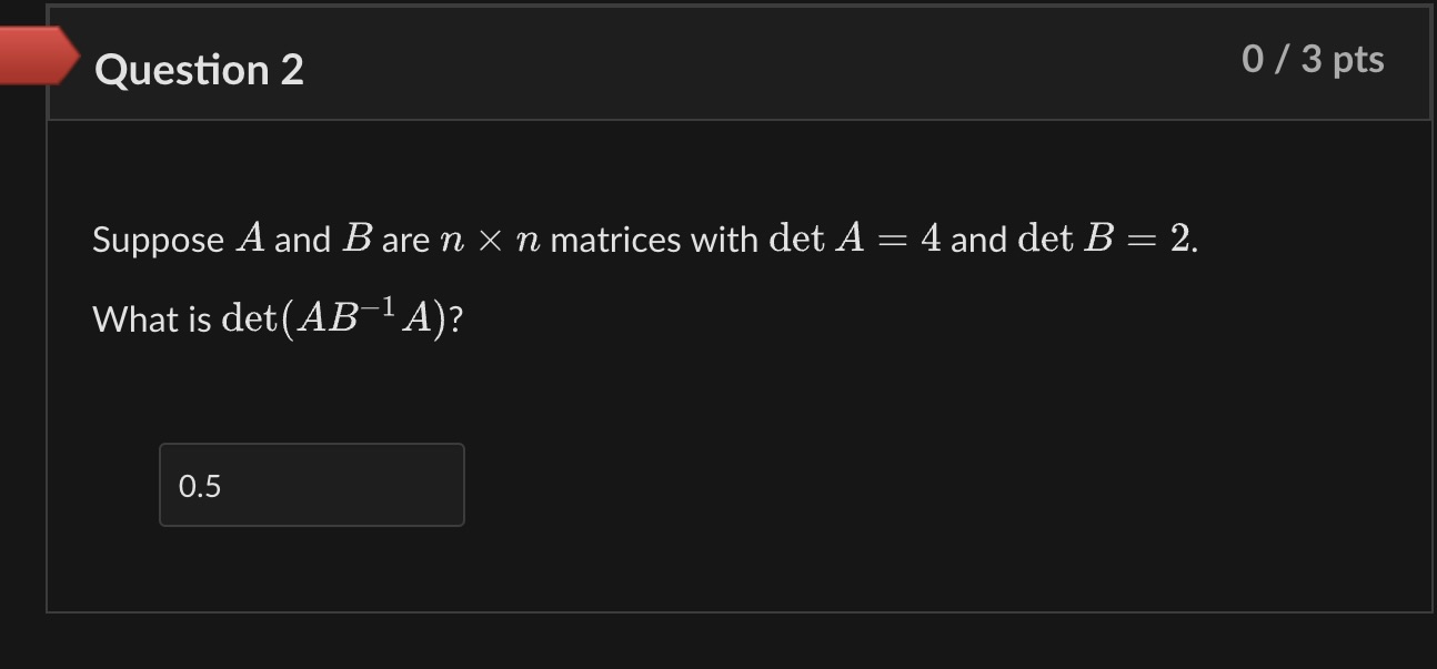 Solved Question 2Suppose A And B ﻿are N×n ﻿matrices With | Chegg.com