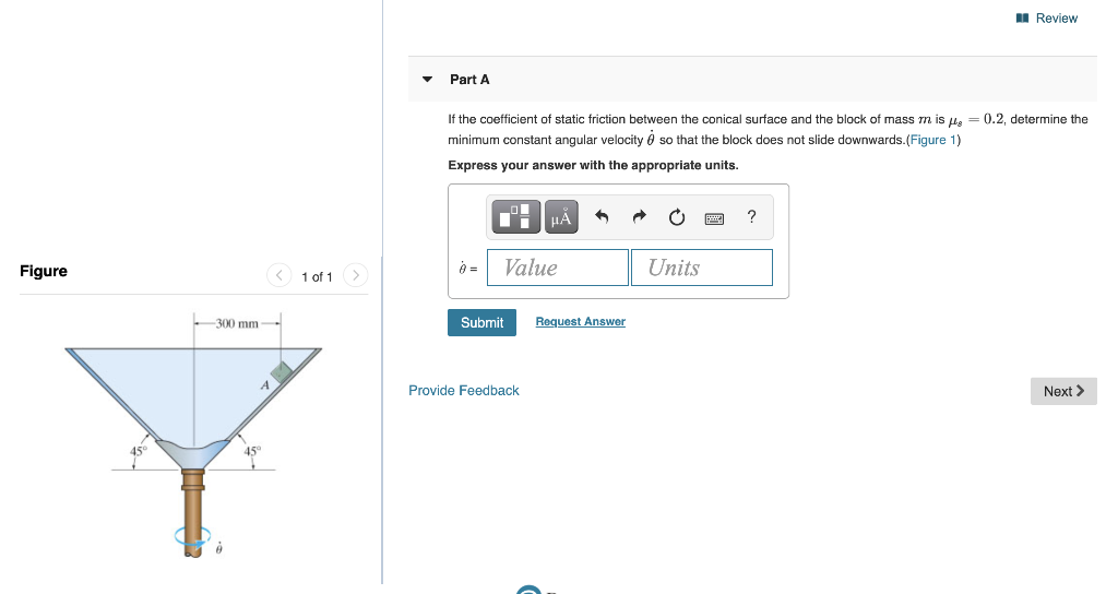 Solved Review Part A If the coefficient of static friction | Chegg.com