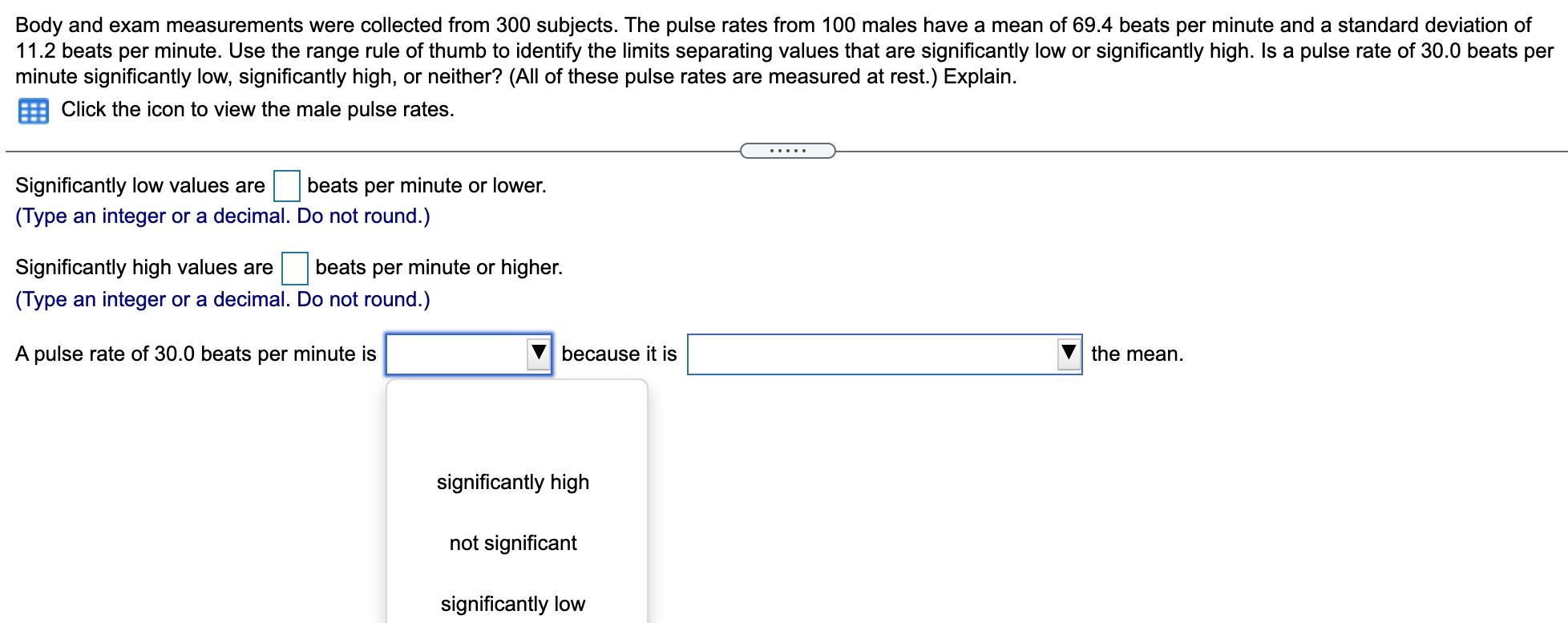 Solved body and exam measurements were collected from 300 chegg