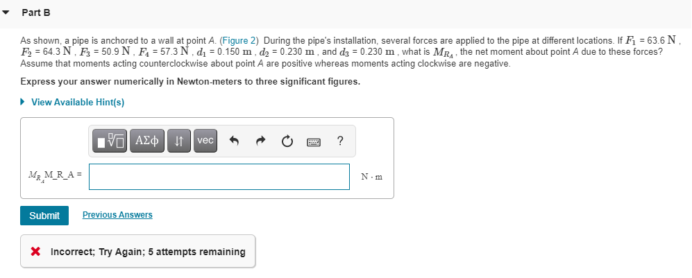 Solved Learning Goal: To Understand The Concept Of Moment Of | Chegg.com