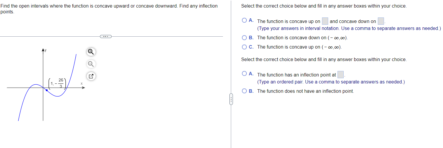 Solved Find the open intervals where the function is concave | Chegg.com