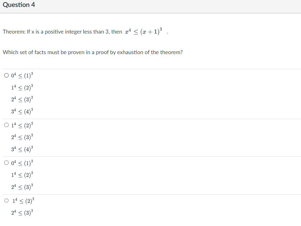 Solved Eorem: If X Is A Positive Integer Less Than 3 , Then | Chegg.com