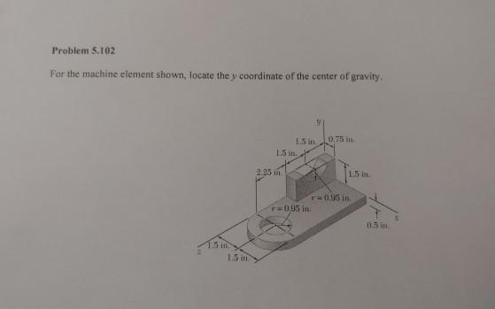 Solved Problem 5.102 For the machine element shown, locate | Chegg.com