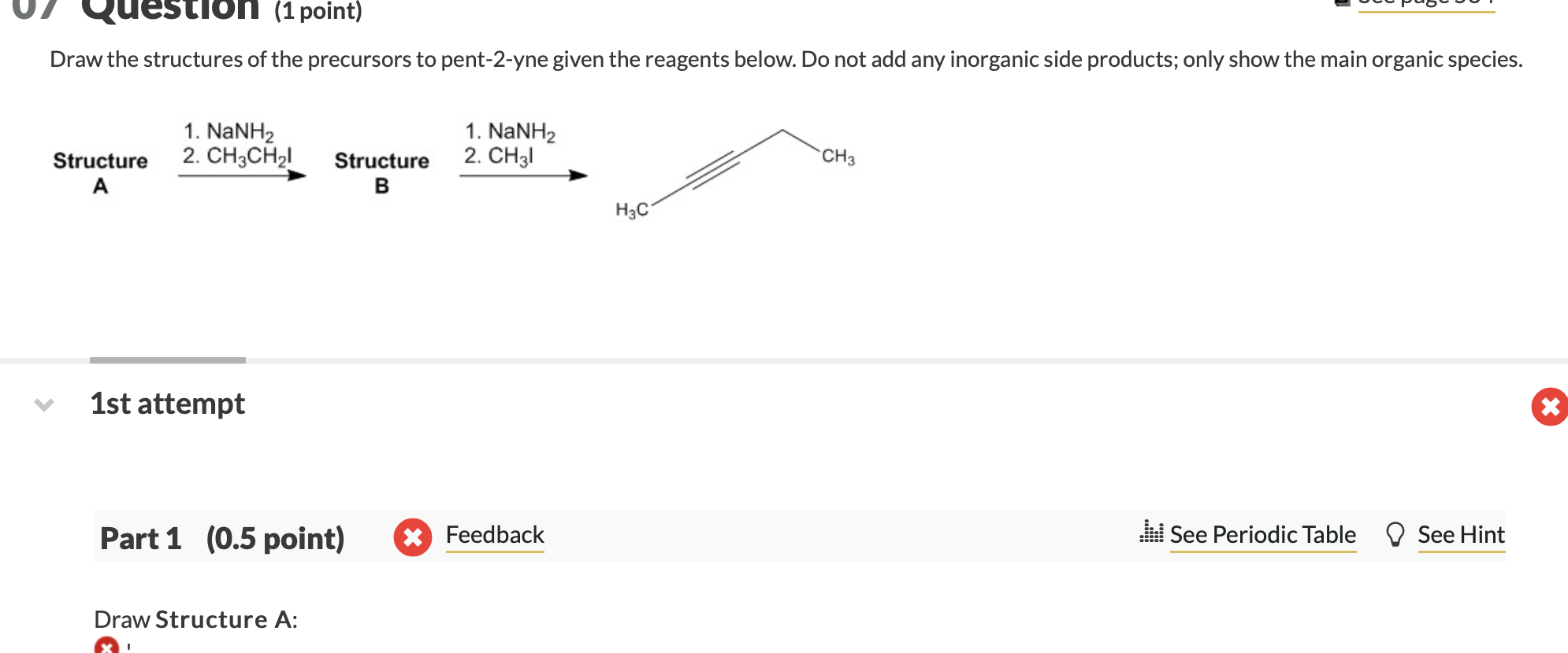 Solved Draw The Structures Of The Precursors To Pent Yne Chegg Com