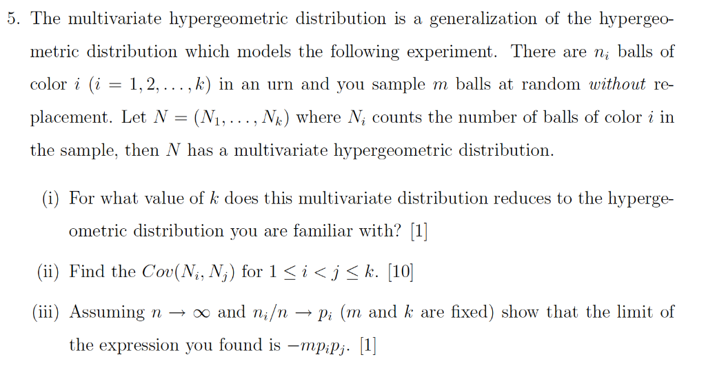 solved-5-the-multivariate-hypergeometric-distribution-is-a-chegg