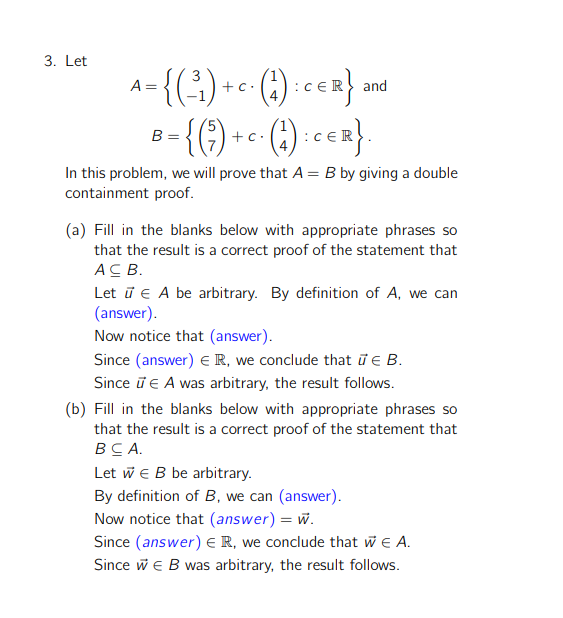 Solved 3 Let A G C Ex And 5 4 Cer In Chegg Com