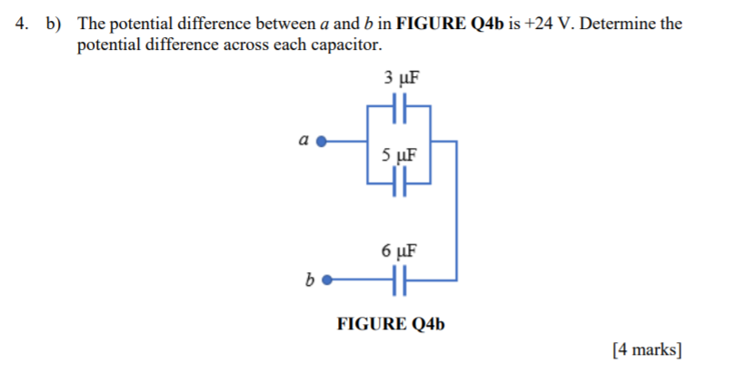 Solved 4. B) The Potential Difference Between A And B In | Chegg.com