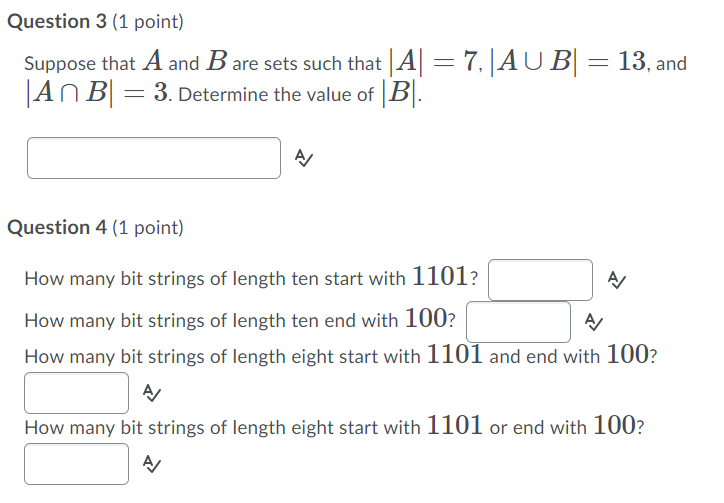 Solved Question 3 (1 Point) Suppose That A And B Are Sets | Chegg.com