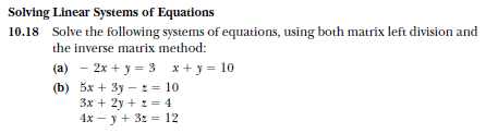 Solved Part 3. Solving Systems Of Linear Equations | Chegg.com | Chegg.com