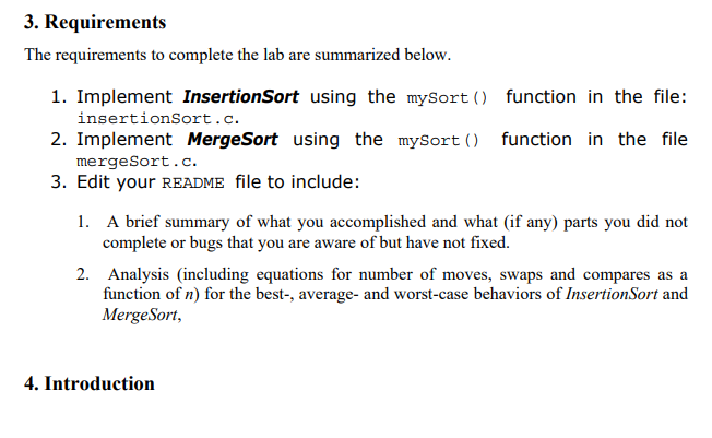 Solved 3. Requirements The Requirements To Complete The Lab | Chegg.com