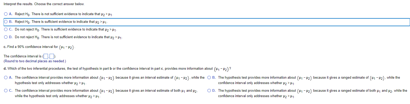 Solved A. Calculate The Pooled Estimate Of σ2. Sp2= (Round | Chegg.com