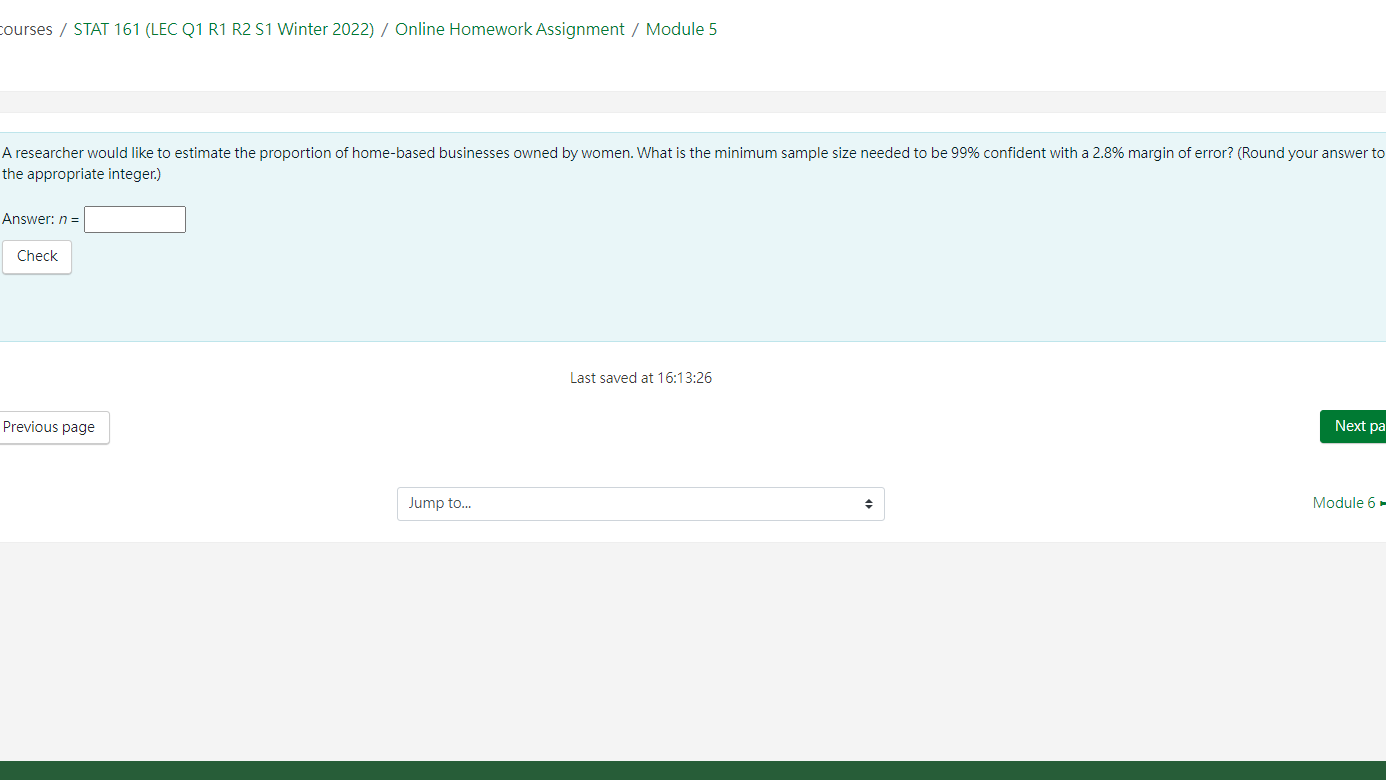 Solved courses / STAT 161 (LEC Q1 R1 R2 S1 Winter 2022) / | Chegg.com