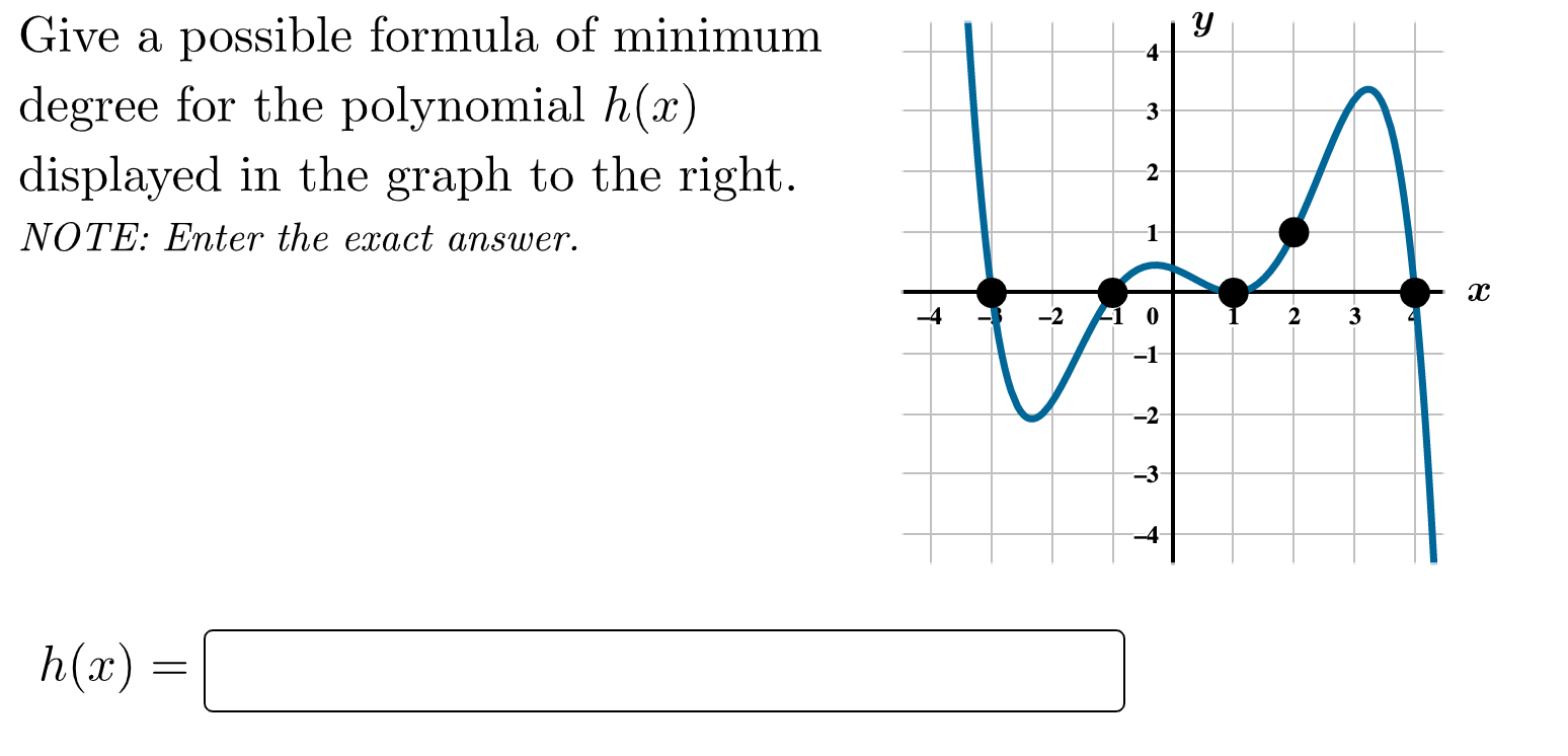 Solved 3 Give a possible formula of minimum degree for the | Chegg.com