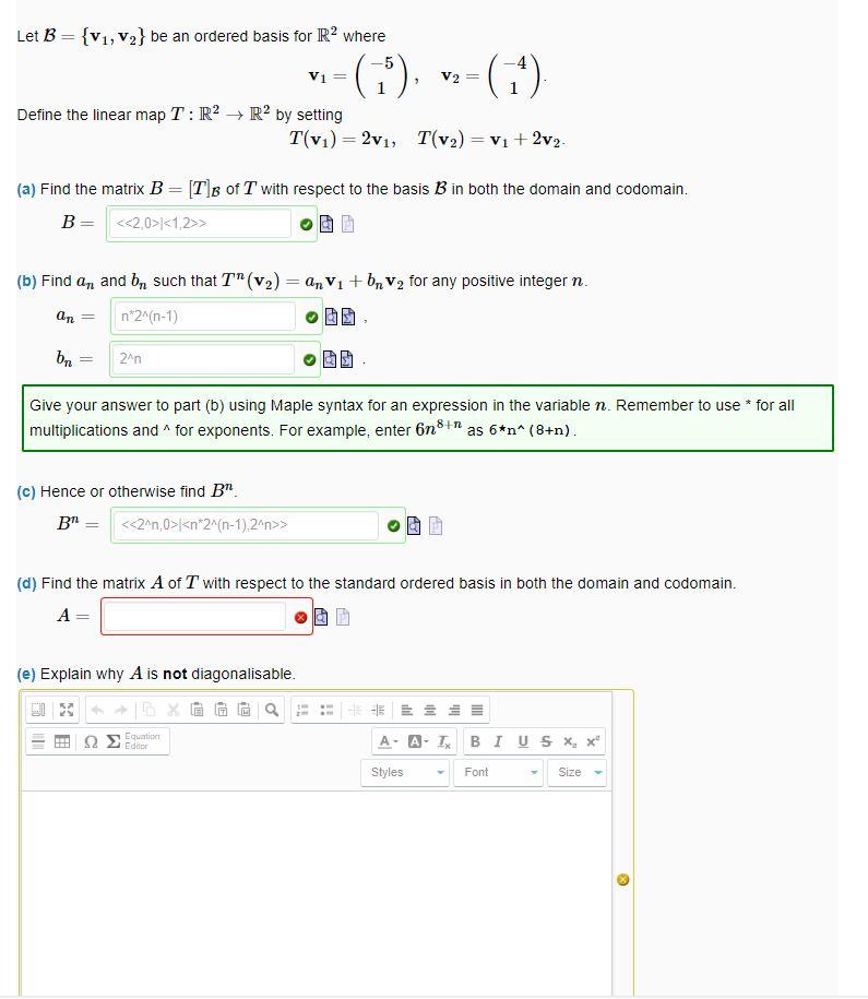 Solved Let B={v1,v2} Be An Ordered Basis For R2 Where | Chegg.com