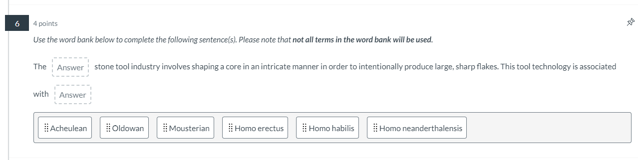 4 points Use the word bank below to complete the | Chegg.com
