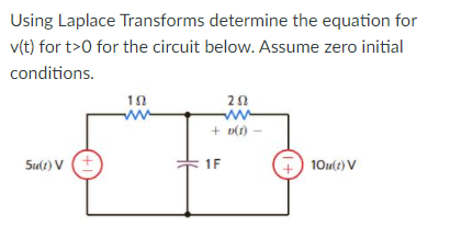 Solved Using Laplace Transforms Determine The Equation For | Chegg.com