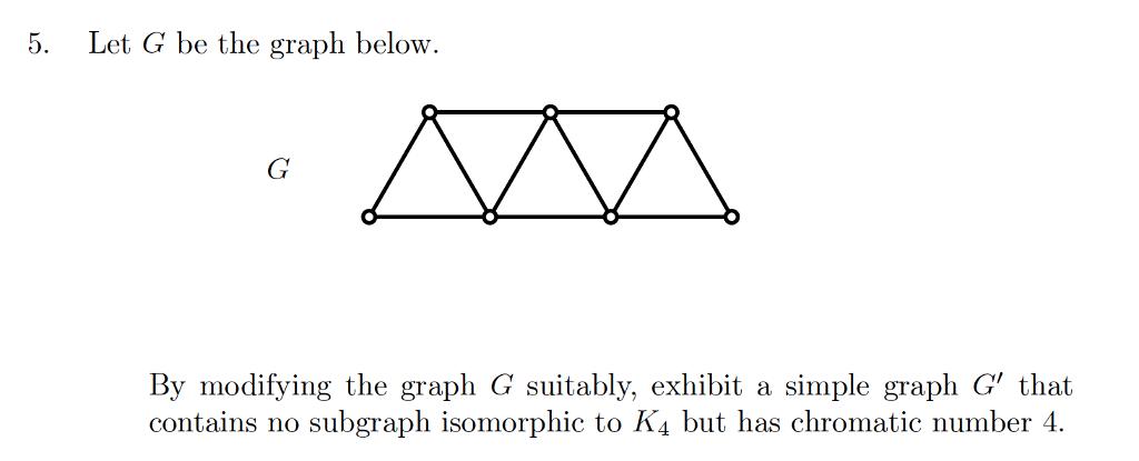Solved Let G be the graph below. By modifying the graph G | Chegg.com