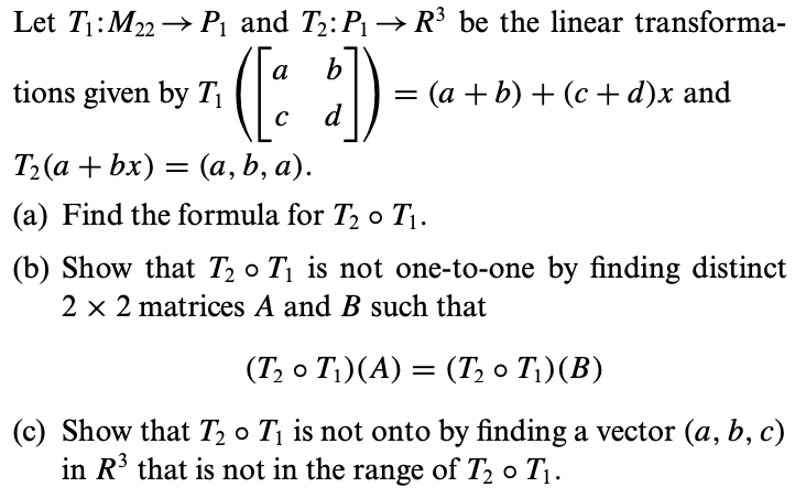 Solved Let T M P And T P R Be The Chegg Com