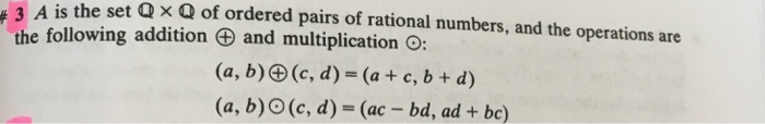 Solved . Examples of Rings In each of the following, a set A | Chegg.com