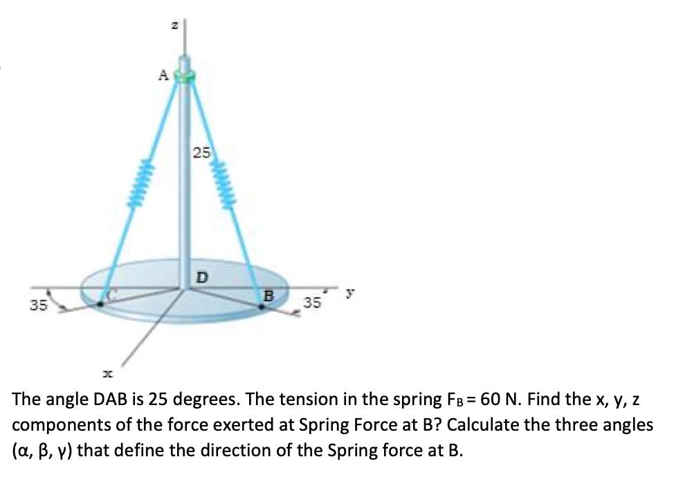 Solved 35 A N 25 B 35 X The angle DAB is 25 degrees. The
