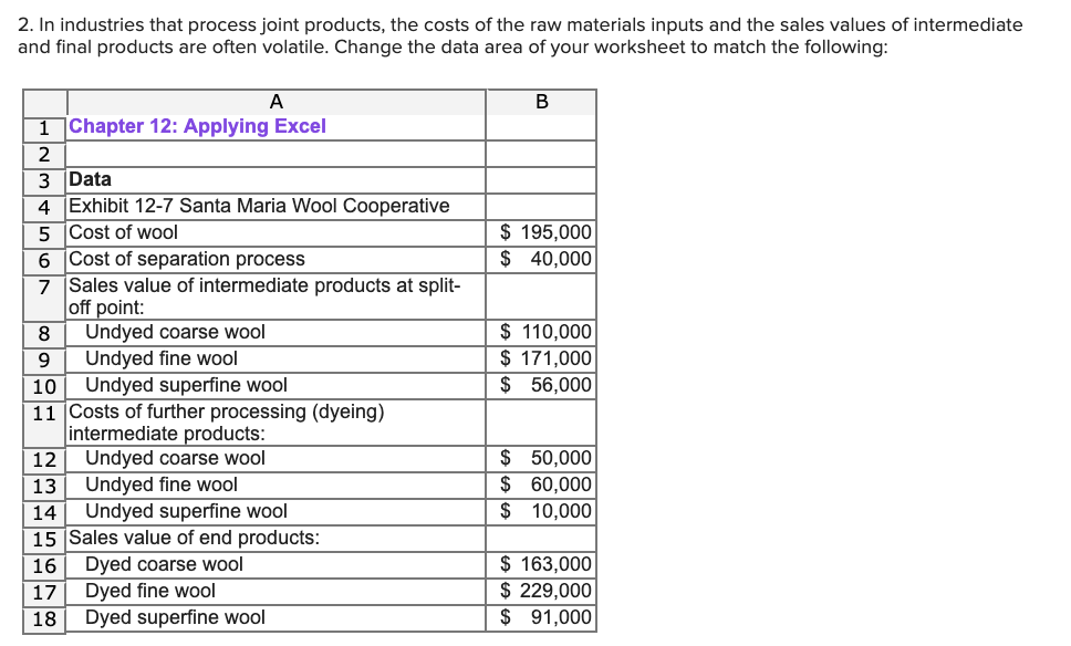 Solved Download the Applying Excel form and enter formulas