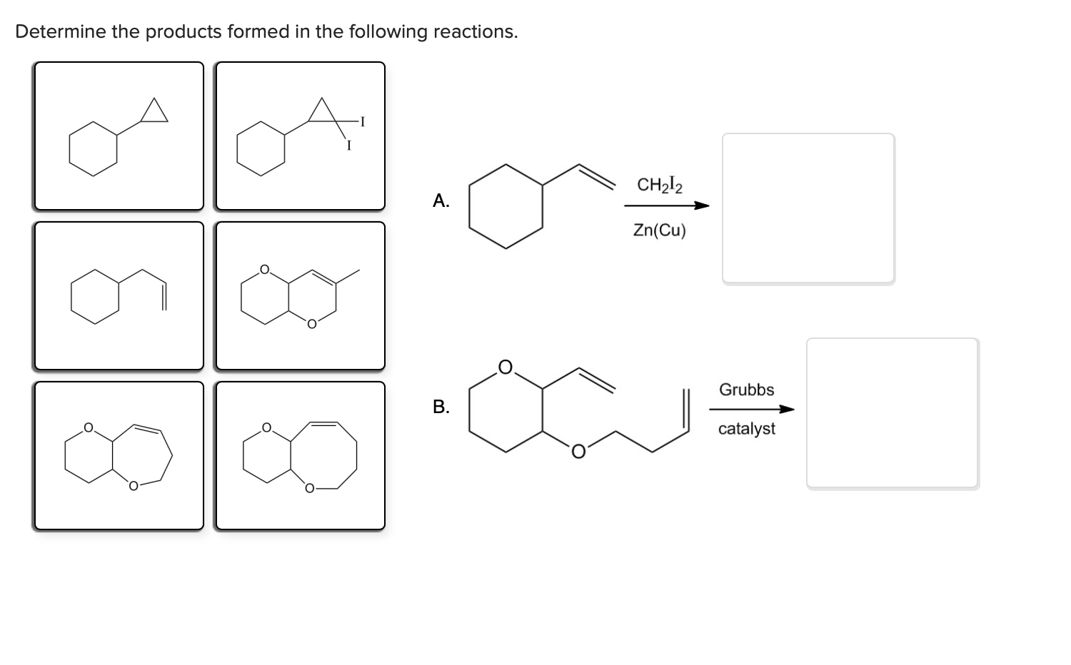 Solved Determine The Products Formed In The Following | Chegg.com