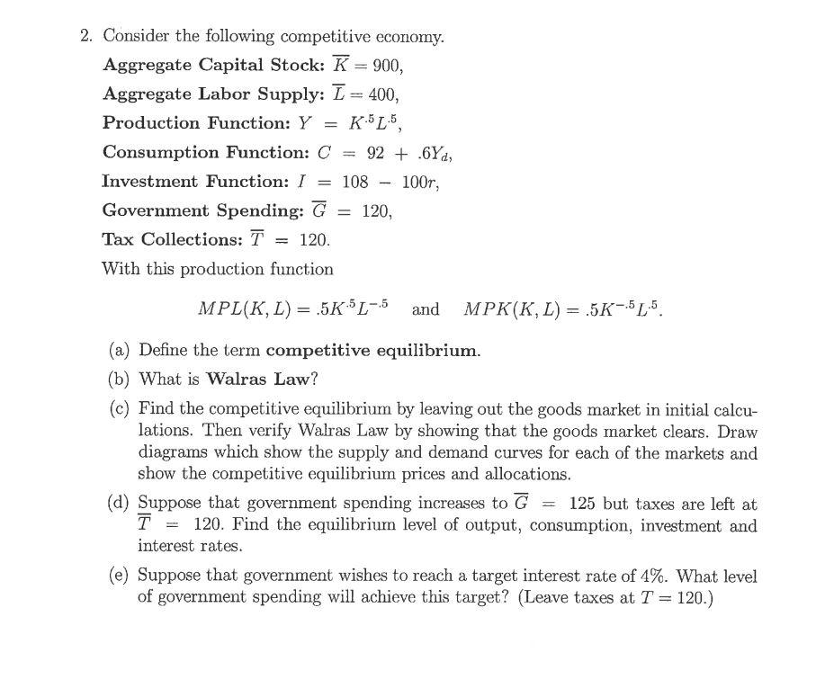 Solved 1. Suppose There Are Only Two Goods In The Economy, | Chegg.com