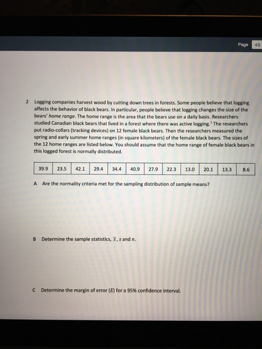 Solved Page 48 2 Logging companies harvest wood by cutting | Chegg.com