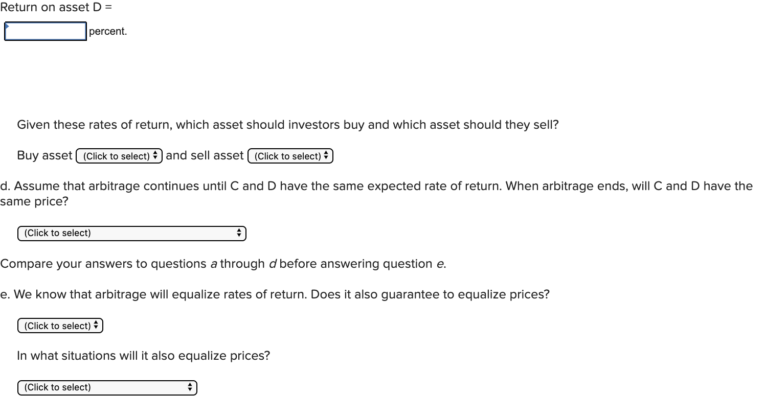 Solved Suppose Initially That Two Assets, A And B, Will Each | Chegg.com