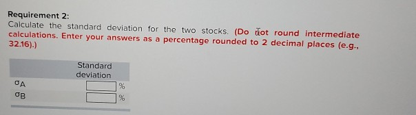 Solved Problem 11-7 Calculating Returns And Standard | Chegg.com