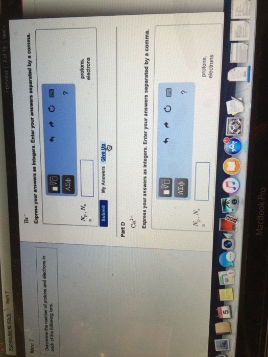 Solved Part A 4 Protons 2 Electrons Express Your Answer As Or Cheggcom