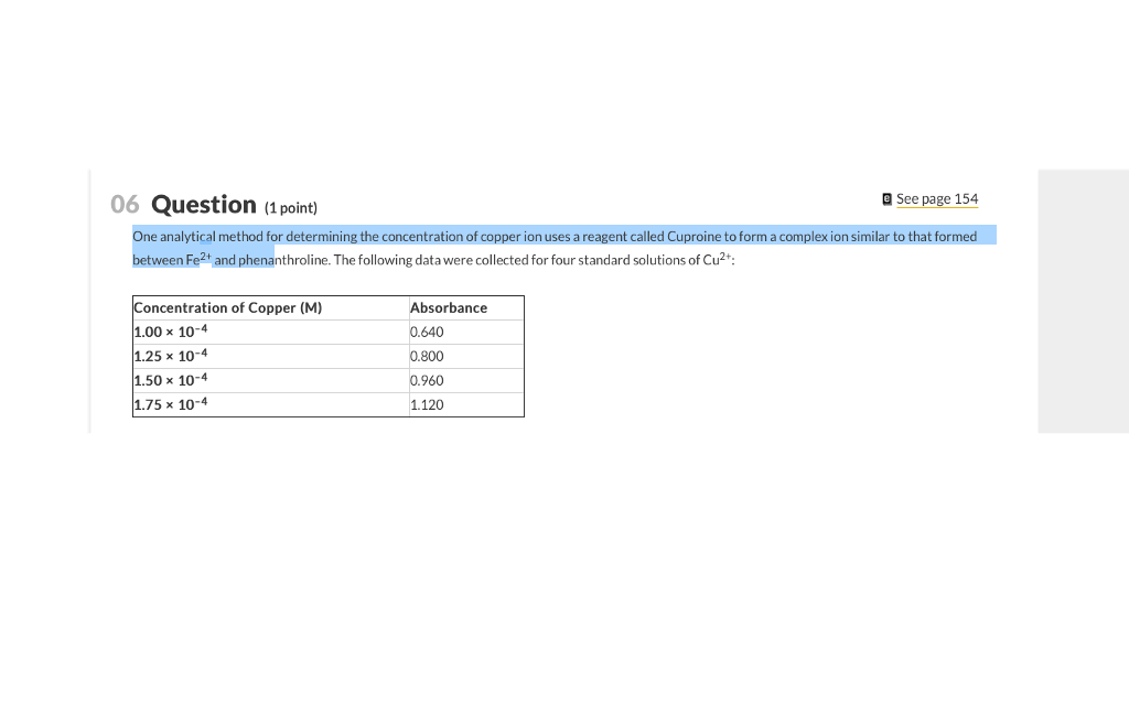 06 Question (1 point) a See page 154 One analytical | Chegg.com