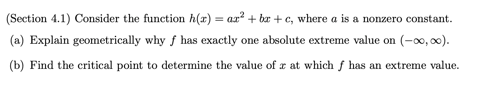 Solved: (Section 4.1) Consider The Function H(x) = Ax+ Bx Solved: (Section 4.1) Consider The Function H(x) = Ax+ Bx