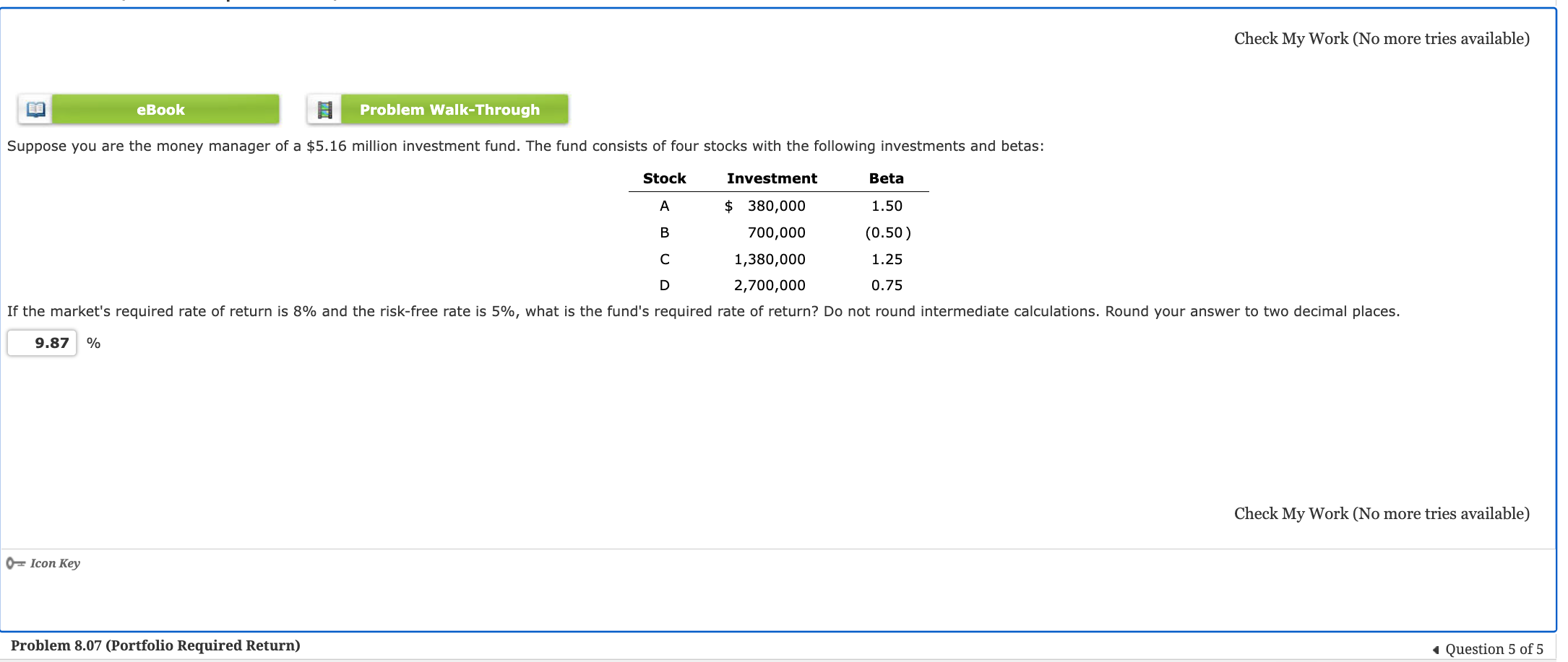 Solved Check My Work (No more tries available) Suppose you | Chegg.com