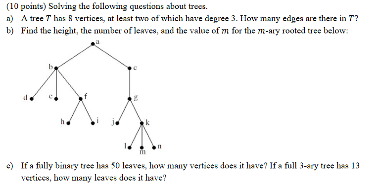 Solved (10 points) Solving the following questions about | Chegg.com