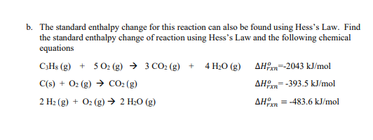 Solved The standard enthalpy change for this reaction can | Chegg.com