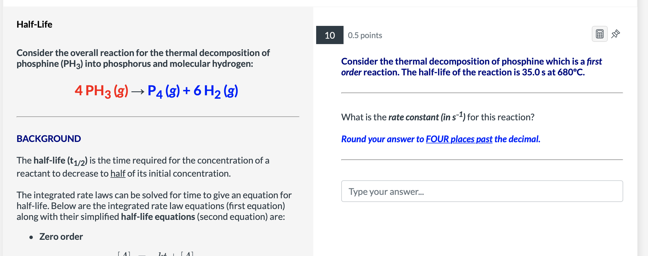 Solved Consider The Overall Reaction For The Thermal