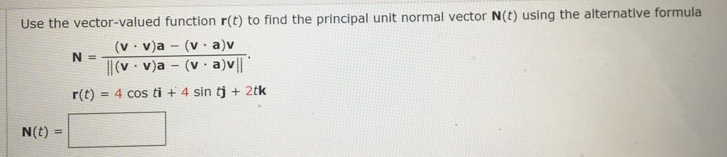Solved Use the vector-valued function r(t) to find the | Chegg.com