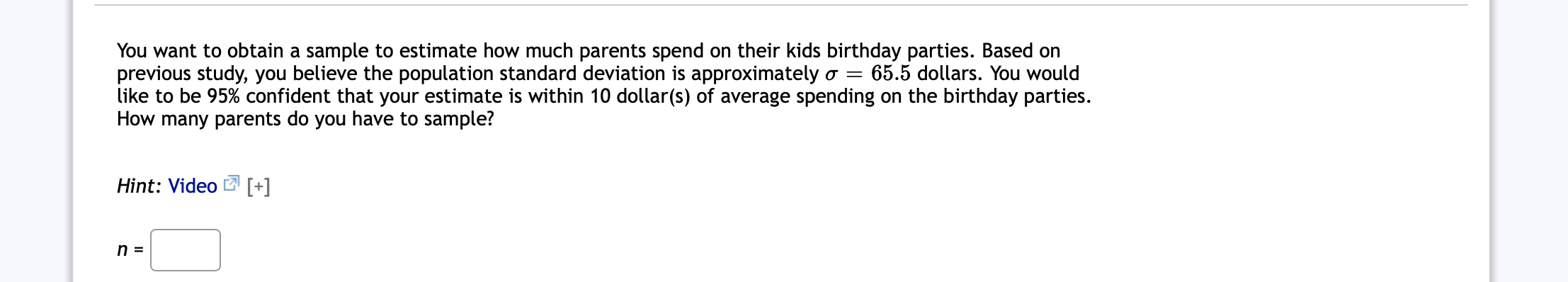 Solved You want to obtain a sample to estimate how much | Chegg.com