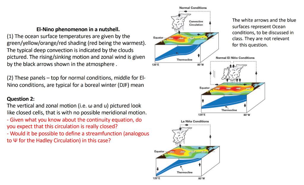 Solved Blue El-Nino Phenomenon In A Nutshell. (1) The Ocean | Chegg.com