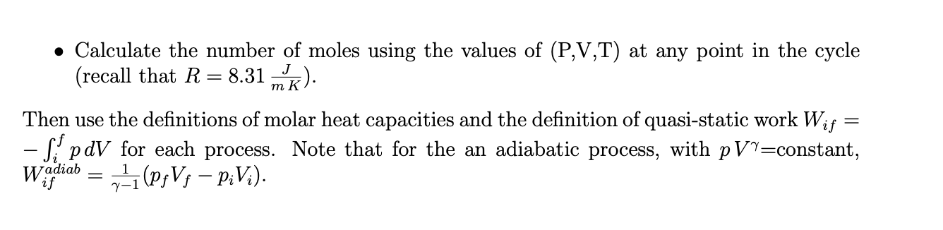 Solved A Heat Engine Uses An Ideal Monoatomic Gas. The Molar 