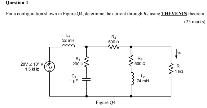 Solved Question 4 For a configuration shown in Figure Q4, | Chegg.com