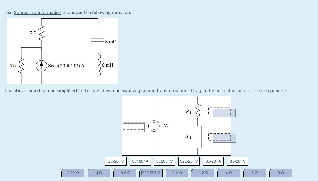 Solved Use Source Transformation to answer the following | Chegg.com