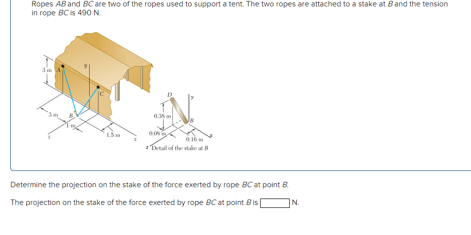 Solved Ropes AB and BC are two of the ropes used to support | Chegg.com